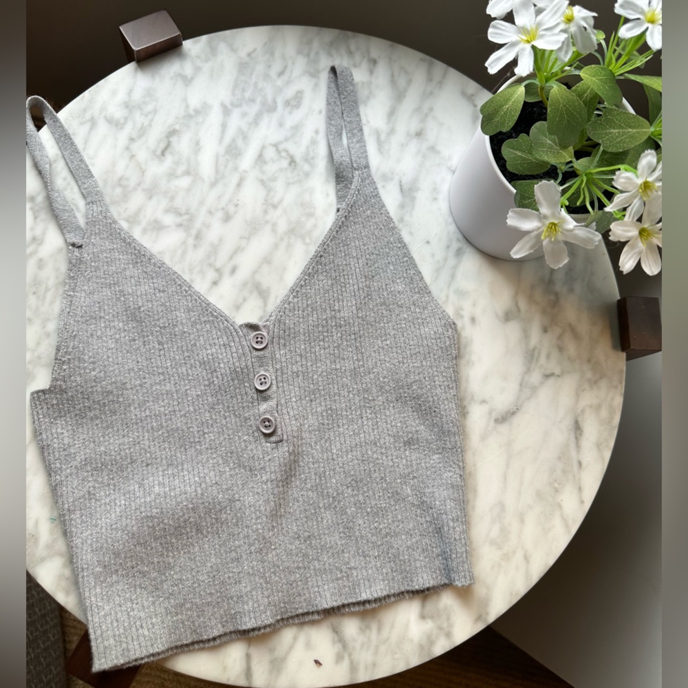 PacSun grey sweater tank top LA HEARTS